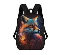 sinyumoney Cosmic Fox Art Print-6 Sacs À Dos Tendance Imprimés En 3D 17inch Sac D'école Décontracté Pour Enfants, Garçons, Élèves Du Primaire Et Du Collège