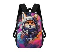 sinyumoney Cosmic Fox Astronaut-5 Sacs À Dos Scolaires Pour Garçons Et Filles, Sacs À Dos Décontractés Pour Le Sport, Sacs À Dos De Grande Capacité Pour L'école Primaire 17inch