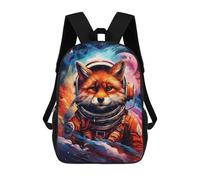 sinyumoney Cosmic Fox Astronaut Art-3 Sacs À Dos Pour Enfants 17inch Sac À Dos Scolaire, Sac D'école Imprimé En 3D Pour Garçons, Élèves Du Primaire Et Du Collège