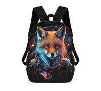 sinyumoney Cosmic Fox Astronaut Art Print-2 Sac À Dos Scolaire Pour Enfants, Sac À Dos De Voyage Décontracté, Grand Sac À Dos Pour Garçons Et Filles 17inch