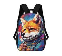sinyumoney Cosmic Fox Explorer-13 Sacs À Dos Imprimés En 3D Pour Enfants 17inch Sacs À Dos Tendance Et Décontractés Pour La Journée, Sacs De Voyage, Sacs À Dos D'extérieur Pour Garçons Et Filles