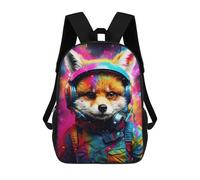 sinyumoney Cosmic Fox in Space Gear Sacs À Dos 17 Pouces Pour Enfants, Sacs D'école Imprimés En 3D Pour Élèves Du Primaire Et Du Collège, Garçons Et Filles