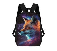 sinyumoney Cosmic Fox Portrait-13 Sacs À Dos Pour Enfants, Sac À Dos Scolaire Imprimé En 3D Pour Enfants, Sac À Dos De Voyage, Sac À Livres Pour Enfants 17inch Sac D'école
