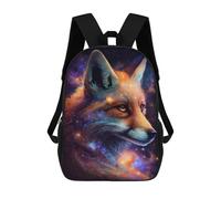 sinyumoney Cosmic Fox Portrait-18 Sacs À Dos Pour Enfants 17inch Sac À Dos Scolaire, Sac D'école Imprimé En 3D Pour Garçons, Élèves Du Primaire Et Du Collège