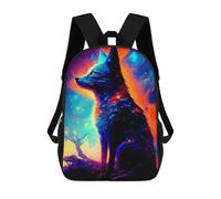 sinyumoney Cosmic Fox Portrait-2 Sacs À Dos Scolaires Pour Garçons Et Filles, Sacs À Dos Décontractés Pour Le Sport, Sacs À Dos De Grande Capacité Pour L'école Primaire 17inch