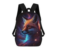 sinyumoney Cosmic Fox Portrait-21 Sacs À Dos Imprimés En 3D Pour Enfants, Sacs D'école Tendance Pour Garçons, Élèves Du Primaire Et Du Collège 17inch