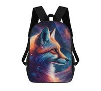 sinyumoney Cosmic Fox Portrait-8 Sacs À Dos 17 Pouces Pour Enfants, Sacs D'école Imprimés En 3D Pour Élèves Du Primaire Et Du Collège, Garçons Et Filles
