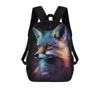 sinyumoney Cosmic Fox Portrait Artwork-2 Sacs À Dos Pour Enfants 17inch Sac À Dos Scolaire, Sac D'école Imprimé En 3D Pour Garçons, Élèves Du Primaire Et Du Collège