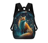 sinyumoney Cosmic Fox Portrait Sacs À Dos Imprimés En 3D Pour Enfants, Sacs D'école Tendance Pour Garçons, Sacs De Voyage, Sacs Scolaires Pour Élèves Du Primaire 17inch