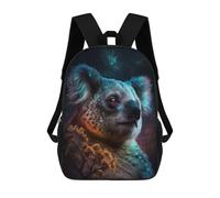 sinyumoney Cosmic Koala Celestial Wildlife Art-1 Sac À Dos Enfant, Sac D'école, Sac À Dos Imprimé 3D Avec Motif De Dessin Animé, Grande Capacité, Pour Garçons Et Filles 17inch