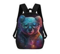 sinyumoney Cosmic Koala Glasses Sac À Dos Imprimé En 3D, Sac D'école Décontracté Et Tendance Pour Enfants, Sac D'école Pour Garçons, Collégiens 17inch