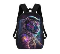 sinyumoney Cosmic Leopard Astronaut Suit Sac À Dos Scolaire Pour Enfants, 43 Cm (17 Pouces), Imprimé En 3D, Pour Garçons, Élèves Du Primaire Et Du Collège