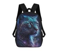 sinyumoney Cosmic Leopard Portrait-2 Sacs À Dos Pour Enfants, Sac À Dos Scolaire Imprimé En 3D Pour Enfants, Sac À Dos De Voyage, Sac À Livres Pour Enfants 17inch Sac D'école