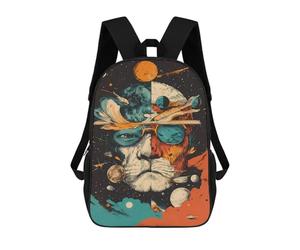 sinyumoney Cosmic Lion Abstract Space Sac À Dos Scolaire Imprimé En 3D Pour Garçons Et Filles, Sac À Dos Pour Ordinateur Portable Pour Enfants/étudiants/adultes 17inch
