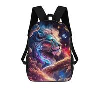sinyumoney Cosmic Lion Art Print-4 Sac À Dos Scolaire Pour Enfants, 43 Cm (17 Pouces), Imprimé En 3D, Pour Garçons, Élèves Du Primaire Et Du Collège