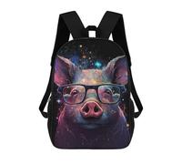 sinyumoney Cosmic Lion Fantastique Artwork Sac à Dos Enfants Sac d'école Garçons Dessin Animé Impression 3D Étudiant Sac à Dos Scolaire Ordinateur Portable Sac à Dos pour Garçons Filles, Style 3-1, 17