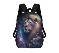 sinyumoney Cosmic Lion Fantasy Artwork Sac À Dos Scolaire Imprimé En 3D Pour Enfants, Sac À Dos De Voyage, Sac Tendance Et Décontracté Pour Écoliers 17inch