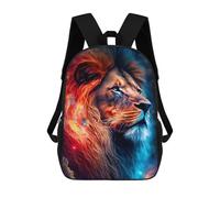 sinyumoney Cosmic Lion Portrait-3 Sacs À Dos Pour Enfants, Cartables Imprimés En 3D, Sacs À Dos Pour Élèves Du Primaire Et Du Collège (garçons Et Filles) 17inch