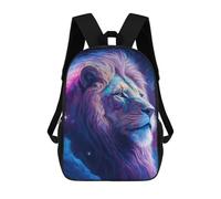 sinyumoney Cosmic Lion Portrait-6 Sacs À Dos Scolaires Pour Garçons Et Filles, Sacs À Dos Décontractés Pour Le Sport, Sacs À Dos De Grande Capacité Pour L'école Primaire 17inch