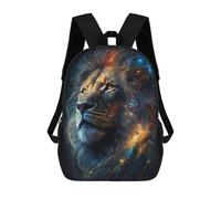 sinyumoney Cosmic Lion Portrait-7 Sac À Dos Scolaire Pour Enfants, Sac À Dos De Voyage Décontracté, Grand Sac À Dos Pour Garçons Et Filles 17inch