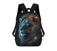 sinyumoney Cosmic Lion Portrait Artwork-1 Sac À Dos Imprimé 3D Pour Enfants, Sac À Dos Léger Pour Écoliers Et Écoliers, Sac À Goûter Pour La Crèche 17inch