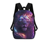 sinyumoney Cosmic Lion Portrait Sac À Dos Scolaire Enfant Tendance Et Décontracté, Sac À Dos Imprimé En 3D Pour Garçon, Grand Sac À Dos 17inch