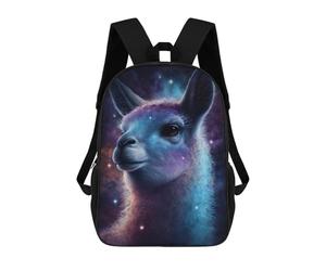 sinyumoney Cosmic Llama Portrait-20 17inch Sacs À Dos Scolaires Imprimés En 3D - Sacs À Dos Tendance Pour Garçons Du Primaire Et Du Collège