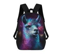 sinyumoney Cosmic Llama Portrait-27 Sacs À Dos Tendance Imprimés En 3D 17inch Sac D'école Décontracté Pour Enfants, Garçons, Élèves Du Primaire Et Du Collège