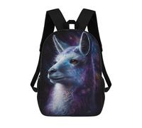 sinyumoney Cosmic Llama Portrait Art Sacs À Dos Imprimés En 3D Pour Enfants, Sacs D'école Tendance Pour Garçons, Élèves Du Primaire Et Du Collège 17inch