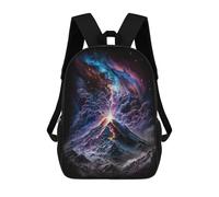 sinyumoney Cosmic Mountain Eruption Sacs À Dos Imprimés En 3D Pour Enfants 17inch Sacs À Dos Tendance Et Décontractés Pour La Journée, Sacs De Voyage, Sacs À Dos D'extérieur Pour Garçons Et Filles