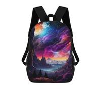sinyumoney Cosmic Mountain Landscape Sacs À Dos Pour Enfants, Sac À Dos Scolaire Imprimé En 3D Pour Enfants, Sac À Dos De Voyage, Sac À Livres Pour Enfants 17inch Sac D'école