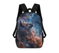 sinyumoney Cosmic Nebula Fox Sac À Dos Scolaire Imprimé En 3D Pour Enfants, Sac À Dos De Voyage Tendance Et Décontracté Pour Écoliers 17inch