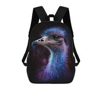 sinyumoney Cosmic Ostrich Portrait-1 Sacs À Dos 17 Pouces Pour Enfants, Sacs D'école Imprimés En 3D Pour Élèves Du Primaire Et Du Collège, Garçons Et Filles