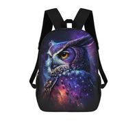 sinyumoney Cosmic Owl Art Print-14 17inch Sac À Dos Scolaire Imprimé En 3D Pour Enfants, Style Décontracté Et Tendance, Idéal Pour Les Voyages Et Les Études.