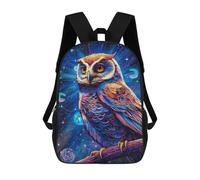 sinyumoney Cosmic Owl Artwork-2 Sac À Dos Imprimé 3D Pour Enfants, Sac À Dos Léger Pour Écoliers Et Écoliers, Sac À Goûter Pour La Crèche 17inch