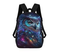 sinyumoney Cosmic Owl Artwork Sacs À Dos Décontractés Pour Enfants, Sacs D'école Pour Adolescents, Filles Et Garçons, Sacs À Dos Pour Livres 17inch