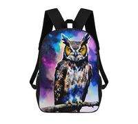 sinyumoney Cosmic Owl Perch Sac À Dos Scolaire Imprimé En 3D Pour Garçons Et Filles, Sac À Dos Pour Enfants, Sac De Voyage 17inch