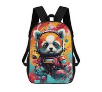 sinyumoney Cosmic Panda Explorer Sacs À Dos Tendance Imprimés En 3D 17inch Sac D'école Décontracté Pour Enfants, Garçons, Élèves Du Primaire Et Du Collège