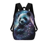 sinyumoney Cosmic Panda with Flowers 17inch Sac À Dos Scolaire Imprimé En 3D Pour Enfants, Style Décontracté Et Tendance, Idéal Pour Les Voyages Et Les Études.