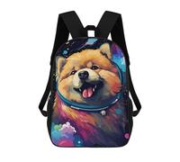 sinyumoney Cosmic Pomeranian Adventure Sac À Dos Scolaire, Sac À Dos Professionnel, Sac À Dos Imperméable Pour Le Camping, Les Aventures En Plein Air Et Les Voyages Quotidiens 17inch