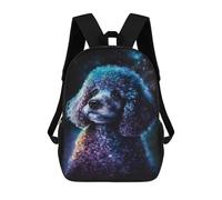 sinyumoney Cosmic Poodle Art Print-11 Sacs À Dos Imprimés En 3D Pour Enfants 17inch Sacs À Dos Tendance Et Décontractés Pour La Journée, Sacs De Voyage, Sacs À Dos D'extérieur Pour Garçons Et Filles