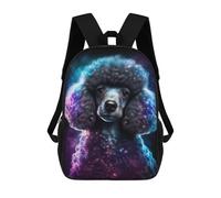 sinyumoney Cosmic Poodle Art Print-14 Sacs À Dos Tendance Imprimés En 3D 17inch Sac D'école Décontracté Pour Enfants, Garçons, Élèves Du Primaire Et Du Collège