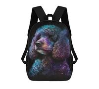 sinyumoney Cosmic Poodle Art Print-17 17inch Sac À Dos Scolaire Imprimé En 3D Pour Enfants, Style Décontracté Et Tendance, Idéal Pour Les Voyages Et Les Études.
