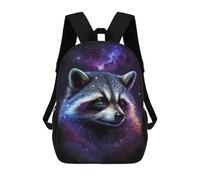 sinyumoney Cosmic Raccoon Art Print-12 Sacs À Dos Imprimés En 3D Pour Enfants 17inch Sacs À Dos Tendance Et Décontractés Pour La Journée, Sacs De Voyage, Sacs À Dos D'extérieur Pour Garçons Et Filles