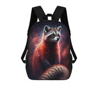 sinyumoney Cosmic Raccoon Art Print-38 17inch Sacs À Dos Scolaires Imprimés En 3D - Sacs À Dos Tendance Pour Garçons Du Primaire Et Du Collège