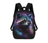 sinyumoney Cosmic Raccoon Art Print-6 17inch Sac À Dos Scolaire Imprimé En 3D Pour Enfants, Style Décontracté Et Tendance, Idéal Pour Les Voyages Et Les Études.