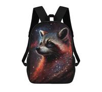 sinyumoney Cosmic Raccoon Art Print-8 17inch Sacs À Dos Scolaires Imprimés En 3D - Sacs À Dos Tendance Pour Garçons Du Primaire Et Du Collège