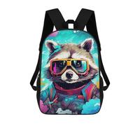 sinyumoney Cosmic Raccoon Explorer-1 Sacs À Dos Pour Enfants 17inch Sac À Dos Scolaire, Sac D'école Imprimé En 3D Pour Garçons, Élèves Du Primaire Et Du Collège