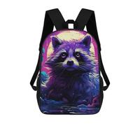 sinyumoney Cosmic Raccoon Portrait Sac À Dos Pour Garçons Et Adolescents, Sacs À Dos Pour Filles, Sacs À Dos Pour Tout-petits, Sacs À Livres Pour L'école Primaire Et Le Collège 17inch