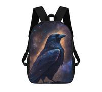 sinyumoney Cosmic Raven Art Print-14 Sacs À Dos Pour Enfants, Sac À Dos Scolaire Imprimé En 3D Pour Enfants, Sac À Dos De Voyage, Sac À Livres Pour Enfants 17inch Sac D'école